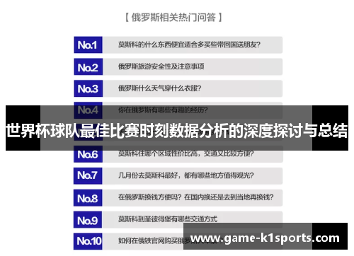 世界杯球队最佳比赛时刻数据分析的深度探讨与总结