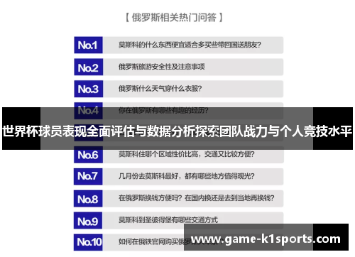 世界杯球员表现全面评估与数据分析探索团队战力与个人竞技水平