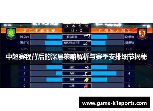 中超赛程背后的深层策略解析与赛季安排细节揭秘